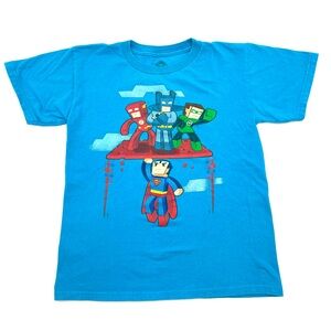 DC Comics Turquoise Super Hero  Tee Medium